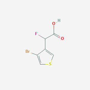 molecular formula C6H4BrFO2S B13278994 2-(4-Bromothiophen-3-yl)-2-fluoroacetic acid 
