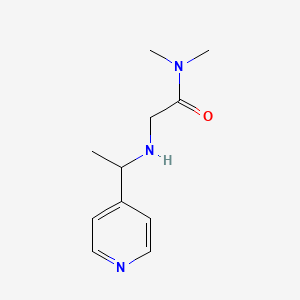 molecular formula C11H17N3O B13278995 N,N-Dimethyl-2-{[1-(pyridin-4-yl)ethyl]amino}acetamide 