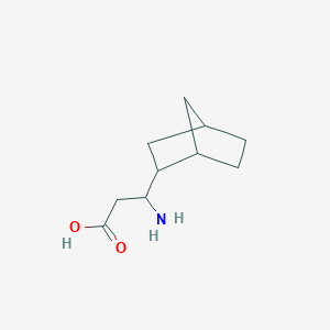 molecular formula C10H17NO2 B13279003 I(2)-Aminobicyclo[2.2.1]heptane-2-propanoic acid CAS No. 776330-76-8