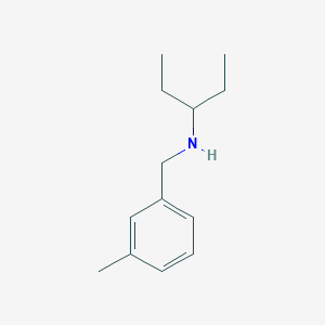 molecular formula C13H21N B13279005 [(3-Methylphenyl)methyl](pentan-3-YL)amine 