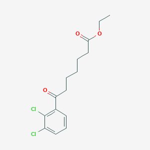molecular formula C15H18Cl2O3 B1327901 Ethyl 7-(2,3-dichlorophenyl)-7-oxoheptanoate CAS No. 898777-91-8