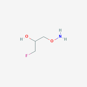 molecular formula C3H8FNO2 B13279012 1-(Aminooxy)-3-fluoropropan-2-ol 
