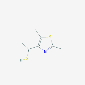 molecular formula C7H11NS2 B13279021 1-(Dimethyl-1,3-thiazol-4-YL)ethane-1-thiol 
