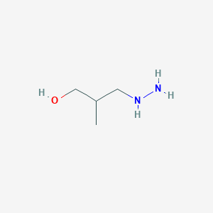 molecular formula C4H12N2O B13279032 3-Hydrazinyl-2-methylpropan-1-ol 