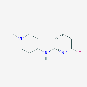 molecular formula C11H16FN3 B13279033 6-fluoro-N-(1-methylpiperidin-4-yl)pyridin-2-amine 