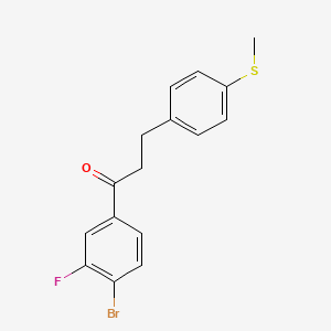 4'-Bromo-3'-fluoro-3-(4-thiomethylphenyl)propiophenone