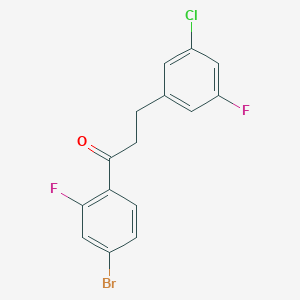4'-Bromo-3-(3-chloro-5-fluorophenyl)-2'-fluoropropiophenone