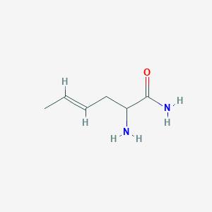 molecular formula C6H12N2O B13279093 2-Aminohex-4-enamide 
