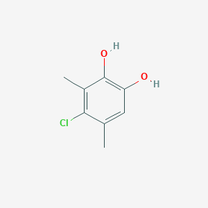 molecular formula C8H9ClO2 B13279109 4-Chloro-3,5-dimethylbenzene-1,2-diol CAS No. 87568-17-0