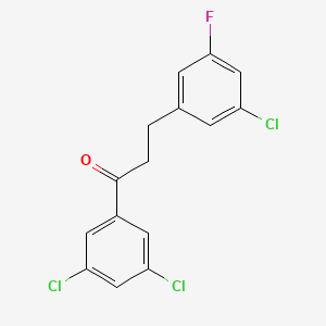 3-(3-Chloro-5-fluorophenyl)-3',5'-dichloropropiophenone