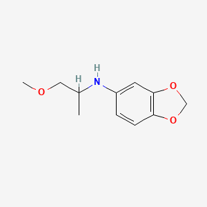 molecular formula C11H15NO3 B13279141 N-(1-Methoxypropan-2-yl)-2H-1,3-benzodioxol-5-amine 