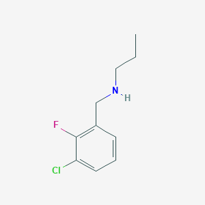 molecular formula C10H13ClFN B13279158 [(3-Chloro-2-fluorophenyl)methyl](propyl)amine 