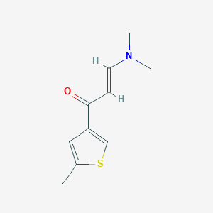 molecular formula C10H13NOS B13279167 3-(Dimethylamino)-1-(5-methylthiophen-3-yl)prop-2-en-1-one 