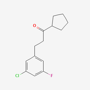 2-(3-Chloro-5-fluorophenyl)ethyl cyclopentyl ketone