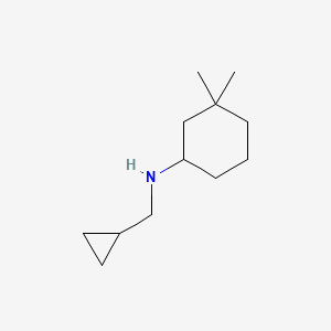 molecular formula C12H23N B13279174 N-(cyclopropylmethyl)-3,3-dimethylcyclohexan-1-amine 