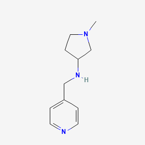 molecular formula C11H17N3 B13279195 1-methyl-N-(pyridin-4-ylmethyl)pyrrolidin-3-amine 