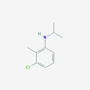 molecular formula C10H14ClN B13279206 3-chloro-2-methyl-N-(propan-2-yl)aniline 