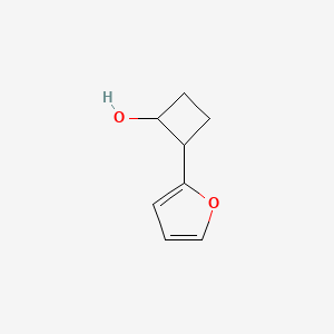molecular formula C8H10O2 B13279214 2-(Furan-2-yl)cyclobutan-1-ol 