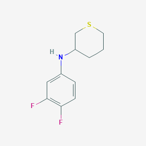molecular formula C11H13F2NS B13279226 N-(3,4-difluorophenyl)thian-3-amine 