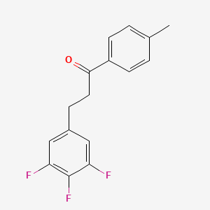 B1327923 4'-Methyl-3-(3,4,5-trifluorophenyl)propiophenone CAS No. 898777-62-3