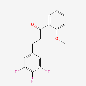 molecular formula C16H13F3O2 B1327924 2'-Methoxy-3-(3,4,5-trifluorophenyl)propiophenone CAS No. 898777-64-5