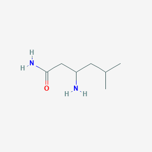 molecular formula C7H16N2O B13279240 3-Amino-5-methylhexanamide 