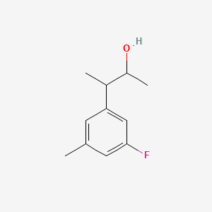 molecular formula C11H15FO B13279246 3-(3-Fluoro-5-methylphenyl)butan-2-ol 