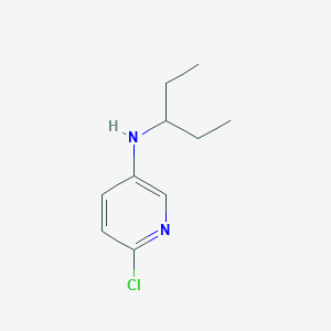 molecular formula C10H15ClN2 B13279275 6-chloro-N-(pentan-3-yl)pyridin-3-amine 