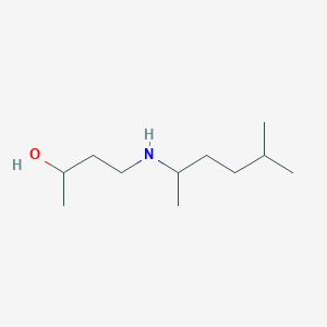 molecular formula C11H25NO B13279291 4-[(5-Methylhexan-2-yl)amino]butan-2-ol 