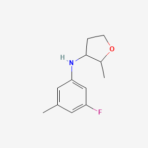 molecular formula C12H16FNO B13279308 N-(3-Fluoro-5-methylphenyl)-2-methyloxolan-3-amine 