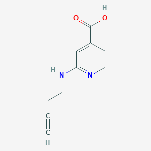 molecular formula C10H10N2O2 B13279312 2-(But-3-yn-1-ylamino)isonicotinic acid 