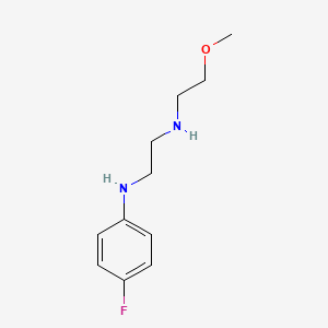 molecular formula C11H17FN2O B13279321 {2-[(4-Fluorophenyl)amino]ethyl}(2-methoxyethyl)amine 