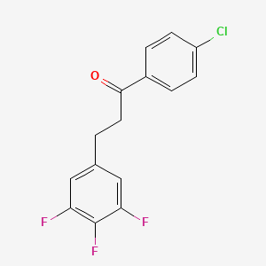 B1327933 4'-Chloro-3-(3,4,5-trifluorophenyl)propiophenone CAS No. 898777-92-9