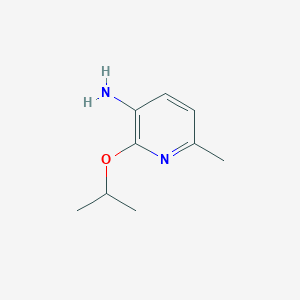 molecular formula C9H14N2O B13279337 6-Methyl-2-(propan-2-yloxy)pyridin-3-amine 