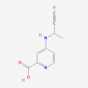 molecular formula C10H10N2O2 B13279360 4-[(But-3-yn-2-yl)amino]pyridine-2-carboxylic acid 