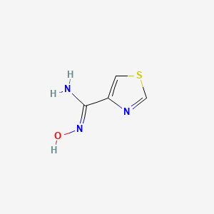molecular formula C4H5N3OS B13279376 N'-hydroxy-1,3-thiazole-4-carboximidamide CAS No. 89829-63-0