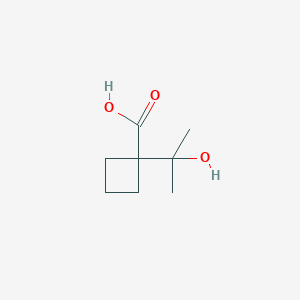 molecular formula C8H14O3 B13279380 1-(1-Hydroxy-1-methyl-ethyl)-cyclobutanecarboxylic acid 