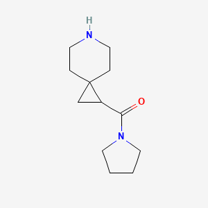 molecular formula C12H20N2O B13279383 1-(Pyrrolidine-1-carbonyl)-6-azaspiro[2.5]octane 