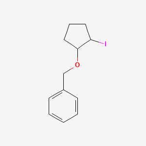 molecular formula C12H15IO B13279388 {[(2-Iodocyclopentyl)oxy]methyl}benzene 