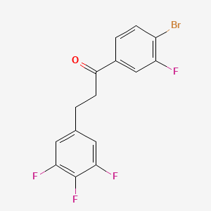 1-(4-Bromo-3-fluorophenyl)-3-(3,4,5-trifluorophenyl)propan-1-one
