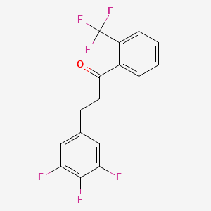 B1327943 2'-Trifluoromethyl-3-(3,4,5-trifluorophenyl)propiophenone CAS No. 898778-30-8