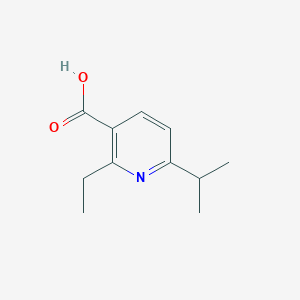 molecular formula C11H15NO2 B13279430 2-Ethyl-6-(propan-2-yl)pyridine-3-carboxylic acid 