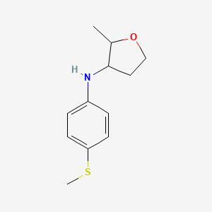 molecular formula C12H17NOS B13279437 2-Methyl-N-[4-(methylsulfanyl)phenyl]oxolan-3-amine 