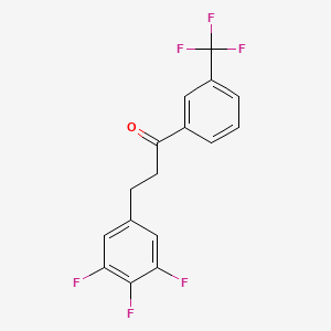 1-[3-(Trifluoromethyl)phenyl]-3-(3,4,5-trifluorophenyl)propan-1-one