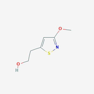 molecular formula C6H9NO2S B13279446 2-(3-Methoxy-1,2-thiazol-5-yl)ethan-1-ol 