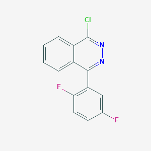 molecular formula C14H7ClF2N2 B13279460 1-Chloro-4-(2,5-difluorophenyl)phthalazine 