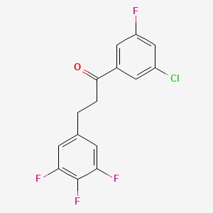 1-(3-Chloro-5-fluorophenyl)-3-(3,4,5-trifluorophenyl)propan-1-one