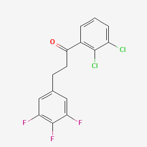 molecular formula C15H9Cl2F3O B1327949 2',3'-DICHLORO-3-(3,4,5-TRIFLUOROPHENYL)PROPIOPHENONE CAS No. 898778-51-3