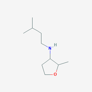 molecular formula C10H21NO B13279495 2-Methyl-N-(3-methylbutyl)oxolan-3-amine 