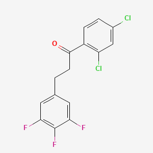 1-(2,4-Dichlorophenyl)-3-(3,4,5-trifluorophenyl)propan-1-one